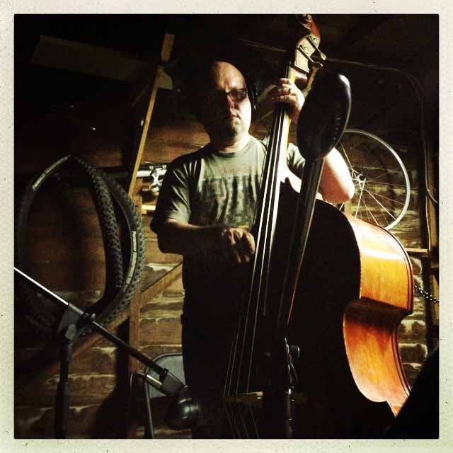 Travis playing upright bass